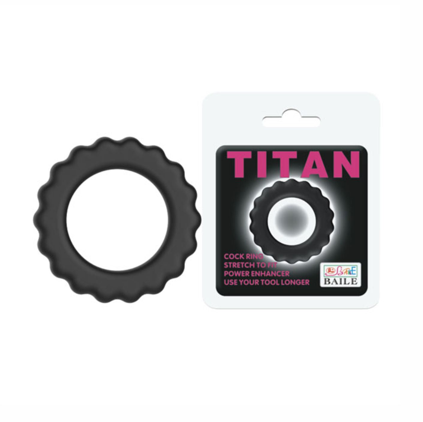Titan Cock Ring Black (42mmx42mm)