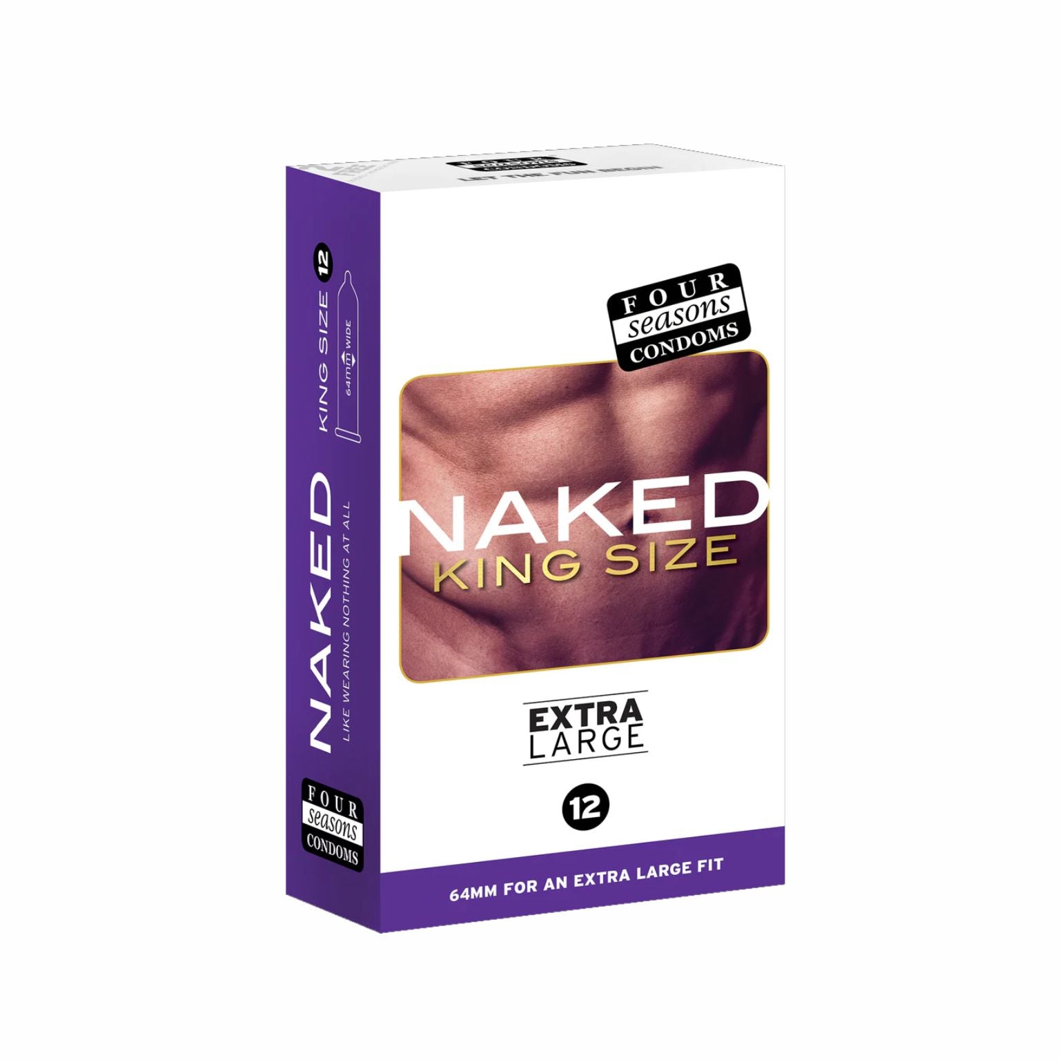 Condom Ultra Thin 12pk Naked King Size 64mm